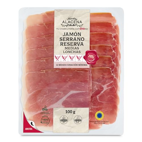 MEDIAS LONCHAS Jamón Serrano Nuestra Alacena de Dia bandeja 100 g