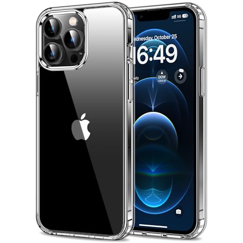 HOOMIL Case for iPhone 12 Pro Max 6.7-Inch Non-Yellowing Drop Protection Anti-Scratch Transparent Hard Back Phone Cover - Crystal Clear
