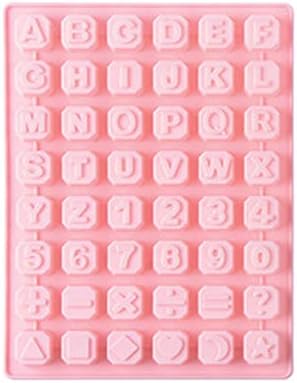 CHAOCHAO 3D Silicone Ice Cube Mould Making Molds Letter Shape Chocolate Mould Ice Cube Tray Container Household DIY Tool (Color : Pink)