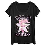 Rainbow Brite Women's Tickled Pink Scoop Neck Tee Black