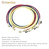 gohantee Refrigerant Charging Hose Ball Valve, 3 Colour 60" AC 1/4 SAE 800-4000 PSI High Pressure Thread AC Refrigerant Charging Hose for R410A R134A R410 R12 R22 Air Condition Maintenance #1