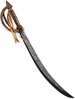 Henbrandt Deluxe Pirate Sword 67cm Antique Effect Fancy Dress Medieval Weapon Buccaneer