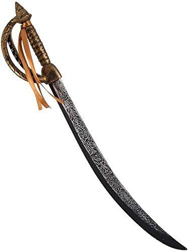 Henbrandt Deluxe Pirate Sword 67cm Antique Effect Fancy Dress Medieval Weapon Buccaneer