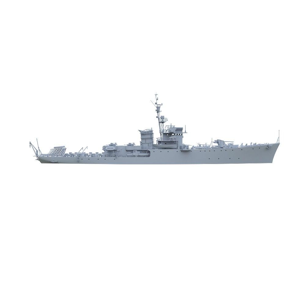 Niepomalowany model wojskowy do włoskiego myśliwego okrętów podwodnych RN Gabbiano 1/144