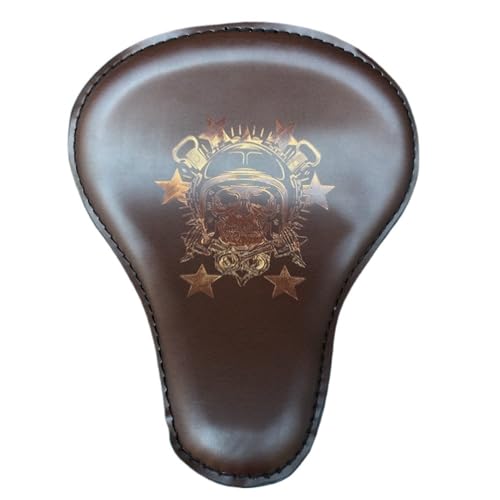 Asiento individual retro de PU sintético premium para moto Bobber