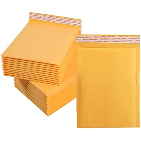 AYSUM 20Pcs A3 Padded Envelopes 300 x 400mm Large Kraft Bubble Mailers Self-Seal Postal Wrap Envelope for Mailing or Packaging (Gold) Cover