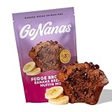 GoNanas Fudge Brownie Bananenbrotmischung, vegan, glutenfrei, gesunde Snacks. Hafermehl, Bananenbrot oder Muffin-Mix. Frauenbesitz, US-Zutaten, milchfrei, nussfrei, köstliche vegane Snacks (1 Pack)