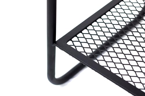 Mesa Lateral Letti Banco Sapateira Industrial Elegante Cor:Preto