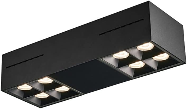 40W Square Surface Mounted LED Ceiling Light, Segment Switch Remote Control Dimming Smart LED Downlights, 3000K/4000K, CRI 90+ Beam Angle 24° Home Spotlights AC 90-265V High Brightness (Color :