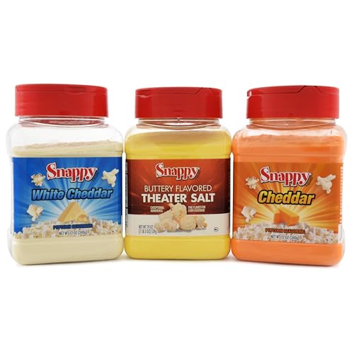 Snappy Popcorn Seasoning Bundle, Cheddar Cheese, White Cheddar Cheese, 12