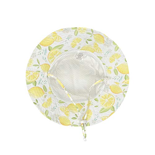 Fynnsure Baby Sun Hat Toddler Hats for Baby Boys Girls Infant Sun Hat Baby Summer Beach Hat Bucket Hat with Wide Brim Yellow Lemon 6-12 Months