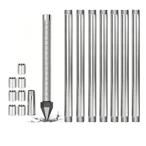 Portable DIY Water Well Drilling Kit – 1-1/4-in Well Kit with Galvanized Well Pipe, Drive Coupling...