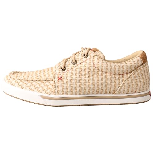 Twisted X Women's Kicks, Moc Toe, Sand Shell Tweed, 7.5 M2
