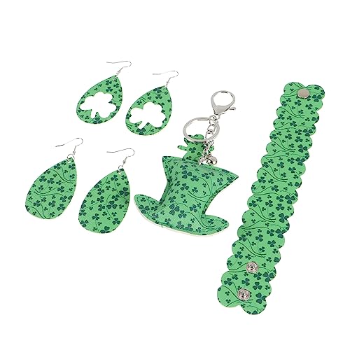 Boucles d'oreilles Saint-Patrick lot bijoux femme bracelet porte-clés sans nickel pour fête