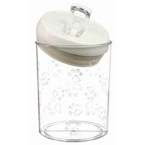 Futter- und Snackdose, Kunststoff, 1,5 l/ø 12 × 17,5 cm, transparent/weiß
