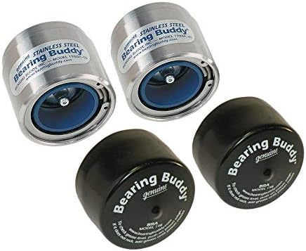 Bearing Buddy Stainless Steel Bearing Protectors (1.980" Diameter) with Auto Check With Bras - Pair