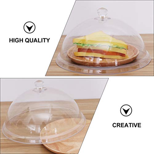 Cabilock – 2 peças de capa de acrílico para alimentos, cúpula de bolo, capa de cobertura para sobrem