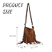 Imagen de HuiYStar Bolso de Bandolera con Flecos Estilo Western para Mujer Tote Bag Boho Con Borlas Hobo Bolso de Hombro