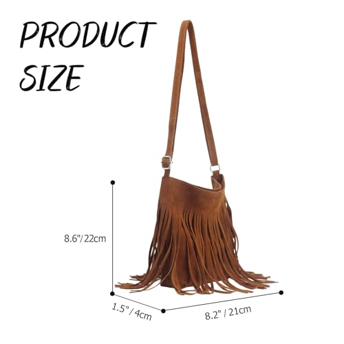 Bolso cruzado con flecos para mujer estilo boho miniatura 4