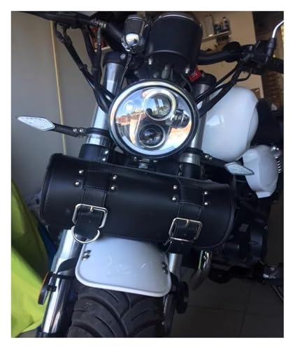 Sacs outils avant arrière PU pour moto custom Dyna Sportster et sacoche selle - 5