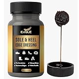 Eagle Sole and Heel Edge Dressing Black – High Gloss Shoe Polish for Leather Soles & Heels – Protective Liquid Edge Dye with Built-In Applicator – Restores Worn Edges (4oz)
