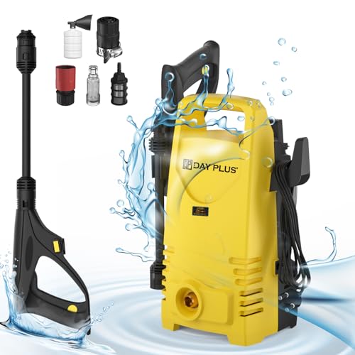 Hochdruckreiniger inkl. Zubehör | max. 120 bar Druck, 400W Leistung, 400L/h, Selbstansaugfunktion, 2m Hochdruckschlauch, Druckreiniger mit Quick-Connect-System