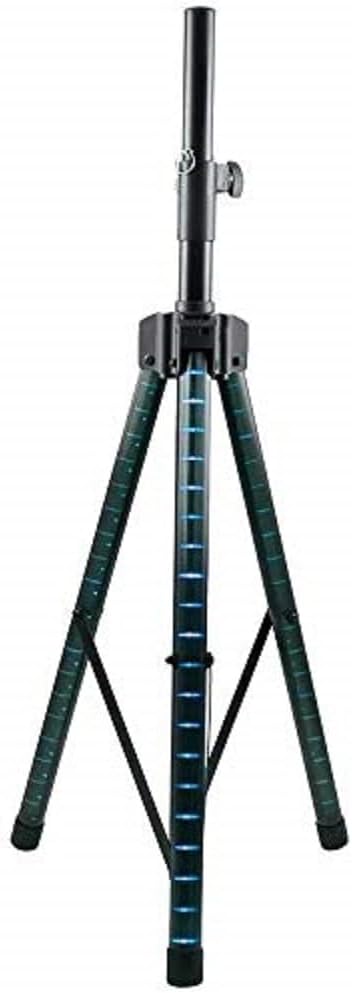 STL100 Professional LED Lighted Speaker Stand Black