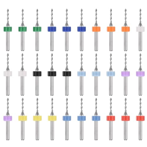 PATIKIL 30 Pack 1.5mm Micro Drill Bits Carbide Tungsten Steel