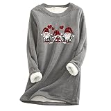 Pullover Weihnachtspullover Langärm Warmer Weihnachtspulli Weihnachten Weihnachtsdruck Sweatjacke Damen Mädchen Gemütliche Ohne Kapuze Hoodie Kawaiii Oberteile Merry Christmas Freizeit Kawaii