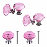 ◆Prismes Accrocheurs : Avec leur verre cristal taillé rose et leur base argentée, leur aspect scintillant et étincelant et leur jolie forme en diamant, les poignées de tiroir taillées en diamant reflètent une multitude de couleurs brillantes sous l'éclairage et donnent un nouveau look à toute la pièce, la rendant élégante.