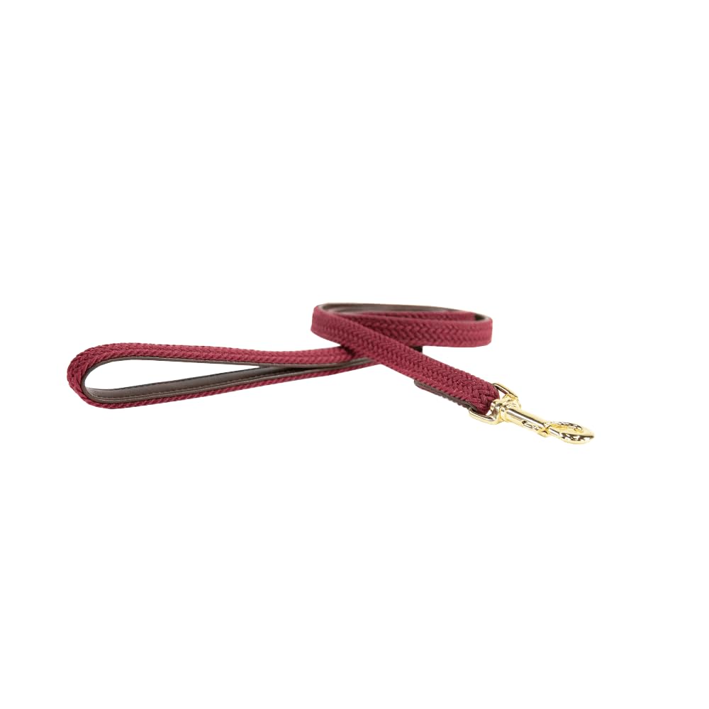 Laisse pour chien Kentucky Dogwear en nylon tressé bordeaux 120cm