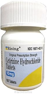 Cetirizine 10 mg Antihistamine Tablets Generic for Zyrtec 24 Hour Allergy Tablets 100