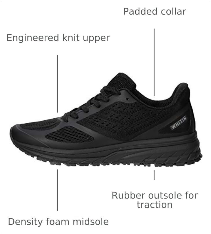 Image of Joomra Whitin Men's Supportive Running Shoes Cushioned Athletic Sneakers