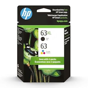 HP, cartucho de tinta HP 63XL (L0R48AN) negro y de tres colores originales, de alto rendimiento, paquete de 2 unidades