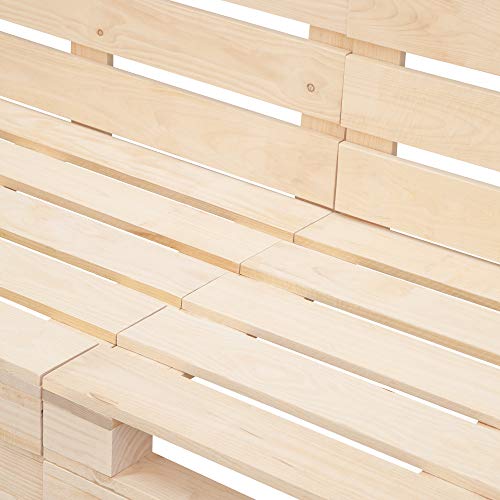 SUENOSZZZ-ESPECIALISTAS DEL DESCANSO Sofa PALETS Madera para Jardin sin Barniz, Sillón Palet sin Cojines. Palets Europeos con Respaldo y Asiento, Sofás para Patio, Palet Chill out - imagen 4