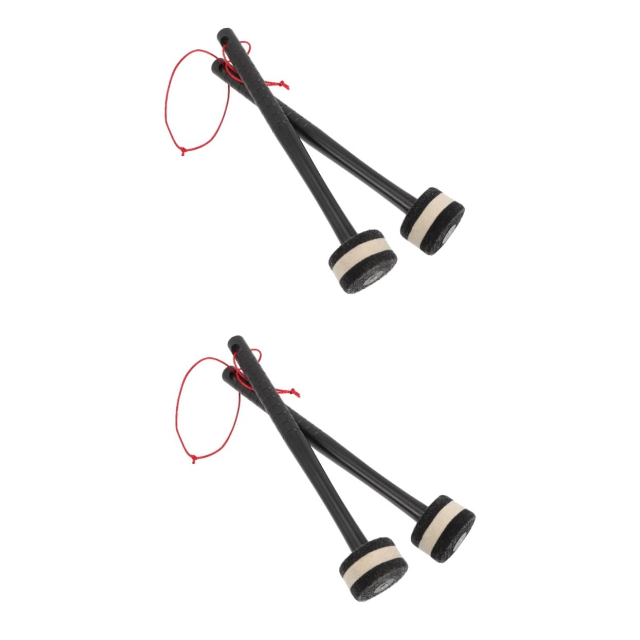 ibasenice 2paires Maillets De à Tête Feutre Pour Batterie Basse Accessoires De Percussion Pour Orchestre Et Bandes De Marche