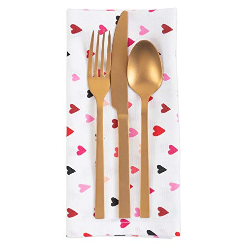 DII Valentine's Day Collection, Napkin Set, 20x20, Confetti Hearts, 6 Piece miniatura 5