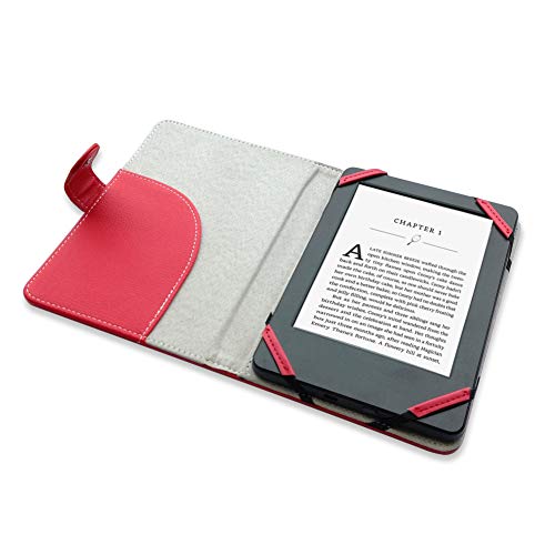 ENJOY-UNIQUE Book Style Litch Pu Leather Case Cover for 6\" ebook Reader Case Cover for Sony/kobo/Pocketbook/Nook/tolino 6inch ebook Reader (Red) - Thumbnail 5