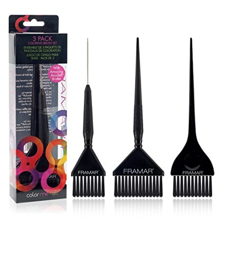 Framar Family Pack Hair Color Brush Set, Hair Dye Brush Set, Hair Coloring Brush - 3 Pack