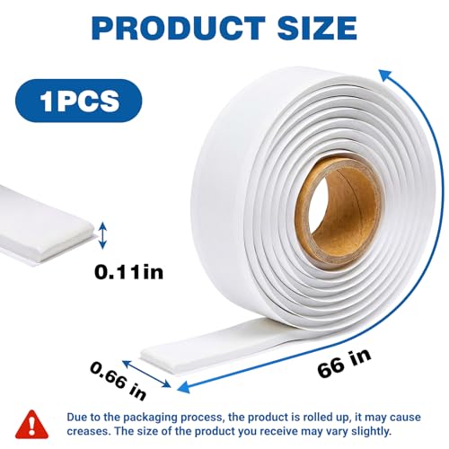 Image of U0U Moldable Silicone Putty,Waterproof Multi Purpose Butyl Seal Putty Tape 66 x 0.6 Inches,Plumbers Duct Seal Putty for Sink Drain Gap Wall Repair