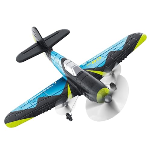 QuirkyGlee 3CH RC Airplane, RC Plane P51D Mustang Glider, Remote Control Airplane w/Xpilot Stabilization System Easy to Fly for Beginners, Remote Control Plane Toy for Kids & Boys