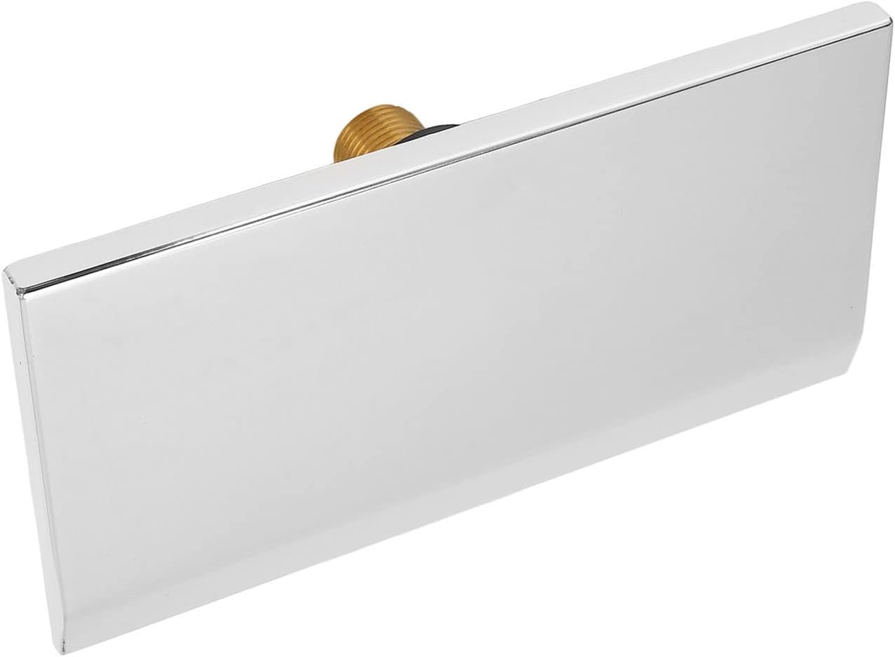 Yosoo Large Diameter, Silver Finish, Easy to Install, Waterfall Tub Spout External Thread, Concealed Angle Valve, Applicable Scenarios, Wall Mounted Waterfall Outlet Nozzle