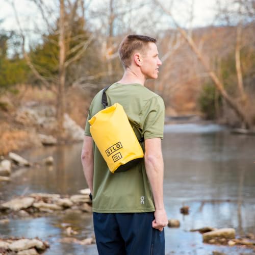 SILO Dry Drop 10L Bolsa Seca Impermeable - Ultraligera con Cierre Roll-Top para Trail Running, Kayak, Camping y Playa - 500D PVC, Correa Rosa miniatura 3