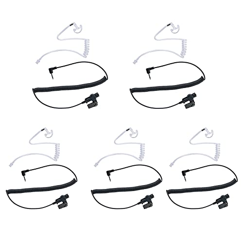 BVMAG 3.5mm Listen Only �A�R�[�X�e�B�b�N�`���[�u�C���z�� �@���s�@�� �Ď��w�b�h�Z�b�g Motorola Kenwood Icom �g�����V�[�o�[ �C���z�� �o�������W�I�p 5�p�b�N