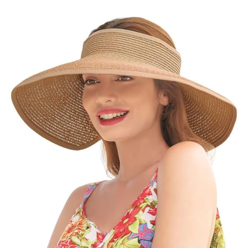 Gorra visera de paja para mujer miniatura 6