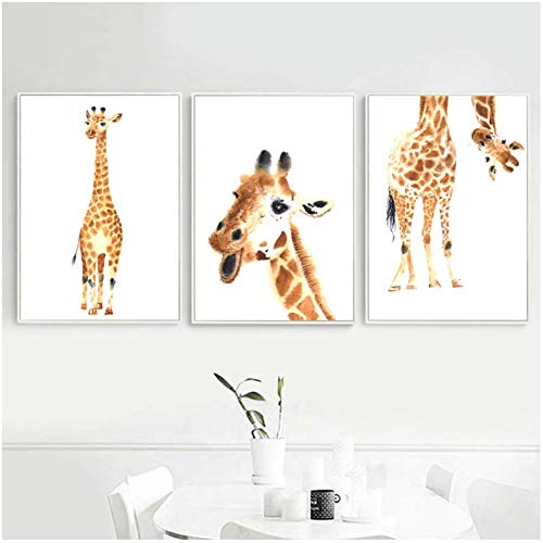 Gravures d'animaux sur toile premium pour peinture murale 50x70cm