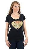 Lucky 13 Junior's Curves Scoop Neck T-Shirt L Black