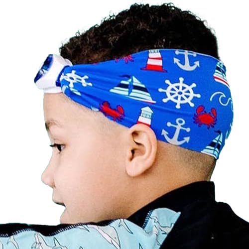 Image of Splash Place KIDS SWIM GOGGLES with Fabric Strap | Tangle-Free Swimming Goggles for Kids (ANCHORS AWAY)