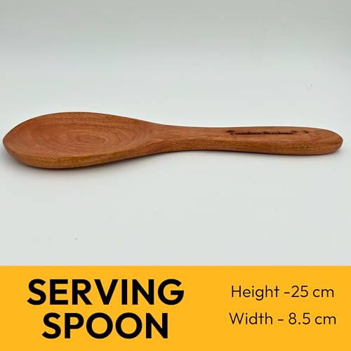 Image of cooker And mixer Neem Wooden Flip /Spatula /Ladle For Cooking Dosa /Roti /Chapati | Kitchen Tools | No Harmful Polish | Handmade | Cookware (Serving Combo)