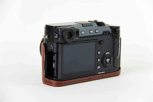 X-Pro2 X-Pro3 Case, Bolinus Handmade Genuine Real Leather Half Camera Case Bag Cover For Fuji X-Pro 2 Fujifilm X-Pro2 X-Pro3 Xpro3 Bottom Opening Version + Neck Strap + Mini Storage Bag - Brown #TOP3